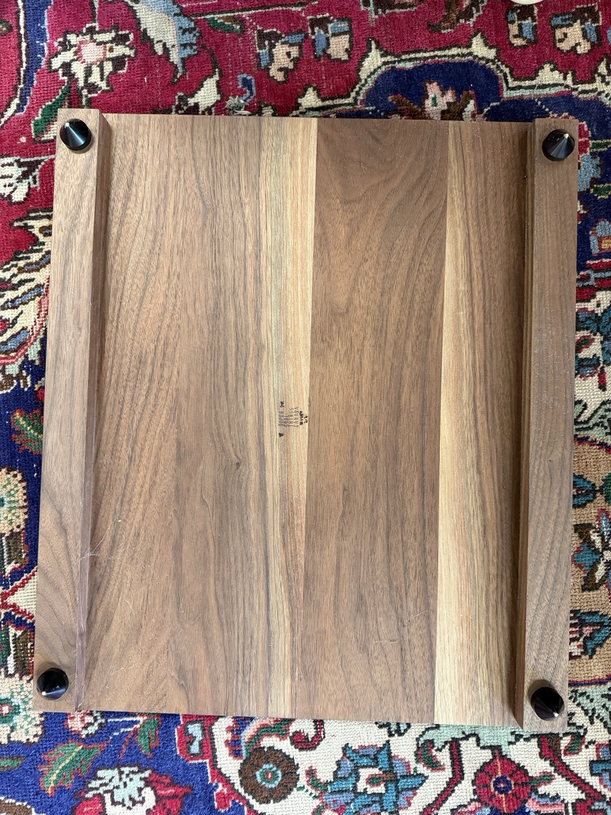 Walnut Speaker Isolation Plinth Audiophile Vibration Control Base Footed