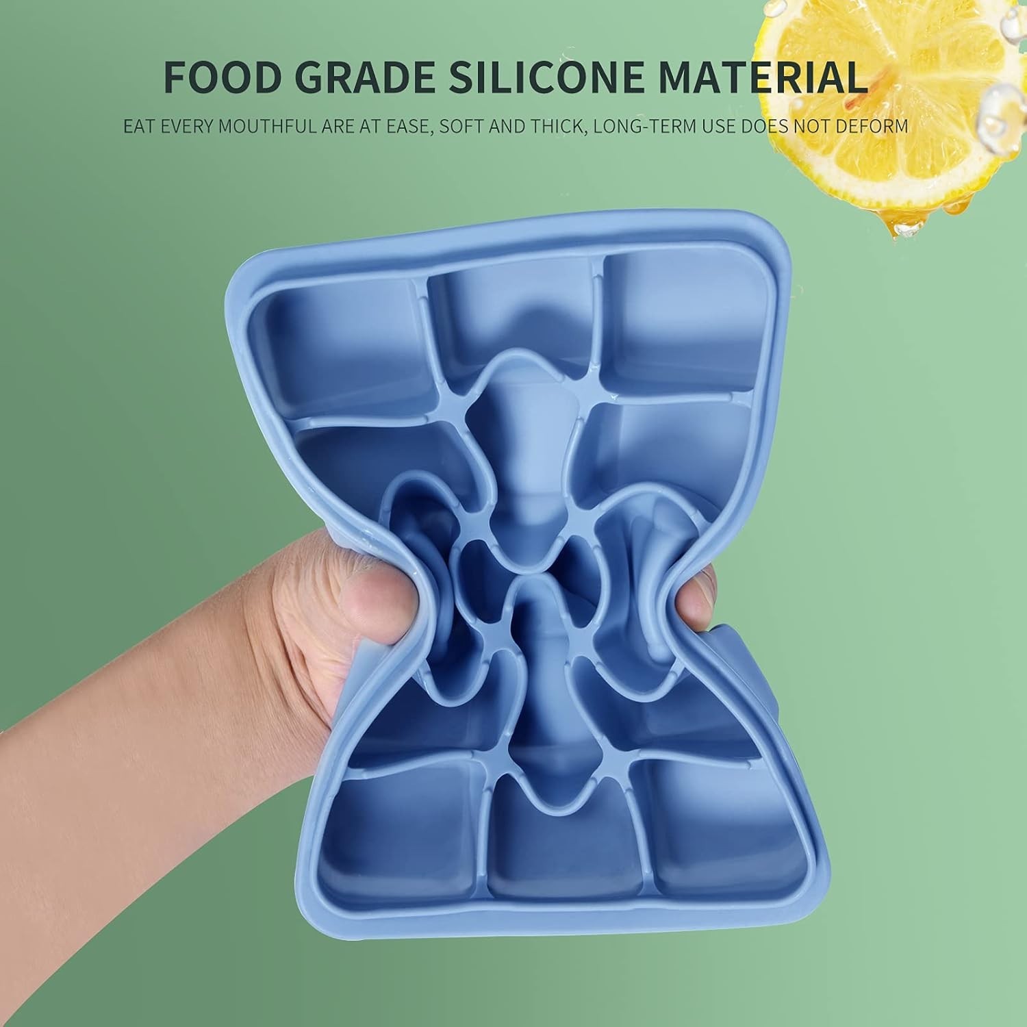 3 PCS Ice Cube Trays Set of 2, Easy Release 15 Flexible Silicone Ice Cube Molds