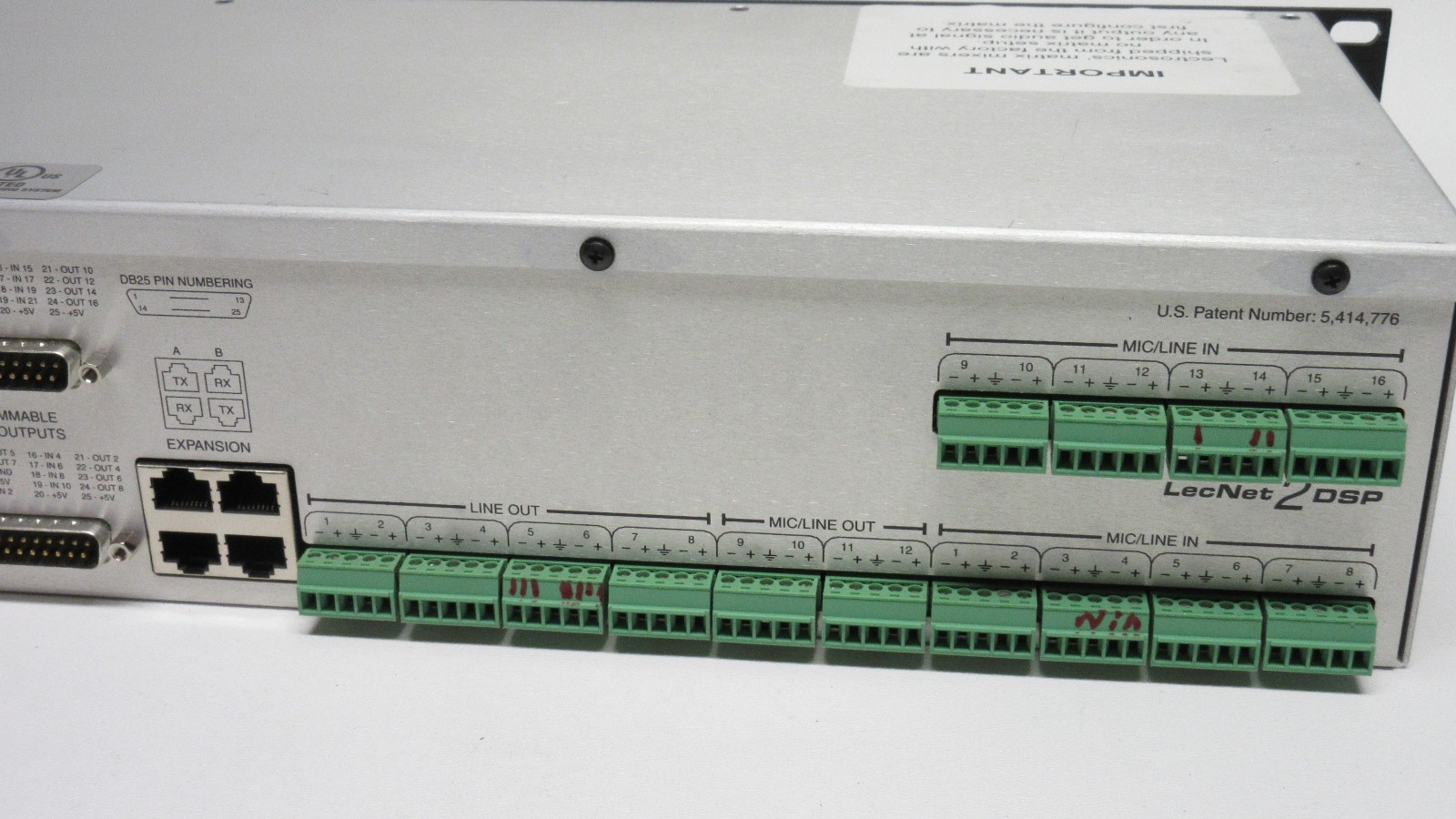 Lectrosonics DM1612 DSP Matrix Digital Automatic Mixer, Power ON and Menu VIDEO!