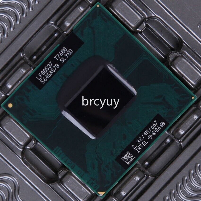 PGA478 Processor Intel Core 2 Duo T7600 2.33GHz CPU 4MB 667 MHz Socket M