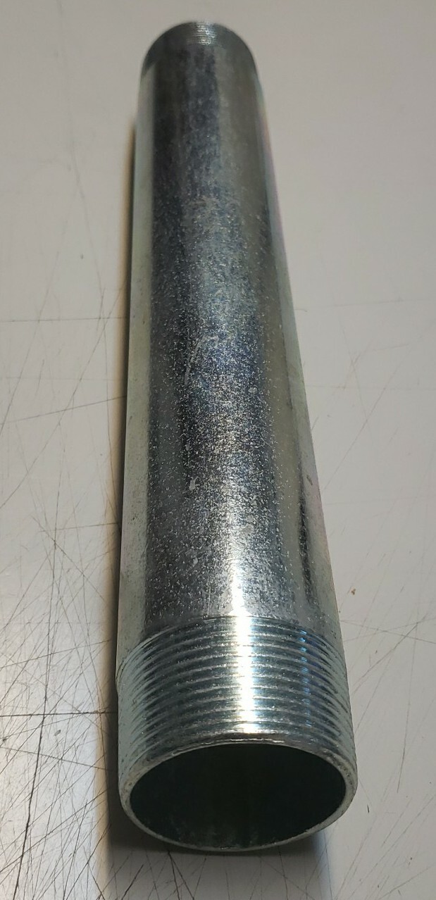 Rigid Galvanized Conduit Nipple  1-1/2" x 12"  Electrical Threaded.  new