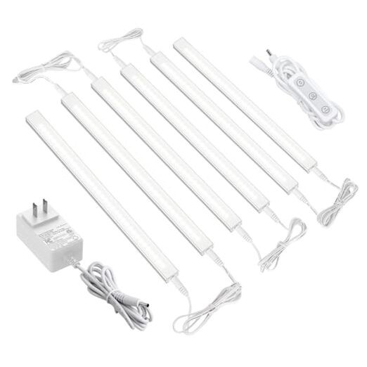 Dimmable Under Cabinet Lighting for Kitchen - 6 Pcs 12 6 Pack Daylight White