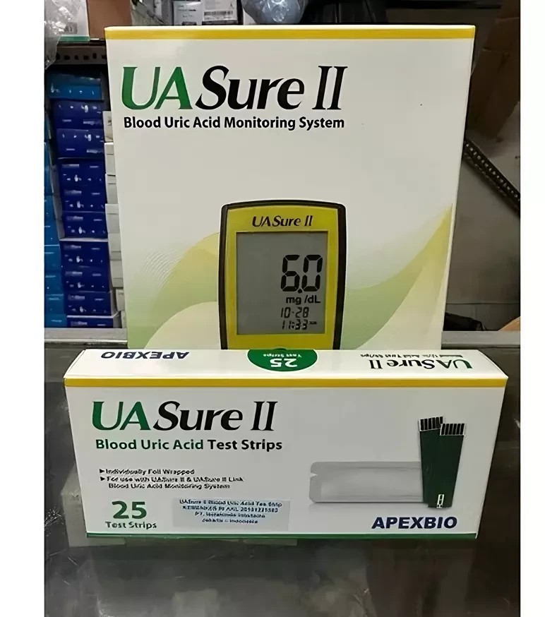 UA Sure II Uric Acid Monitoring System Meter Monitor Test Strips Blood Uric Acid