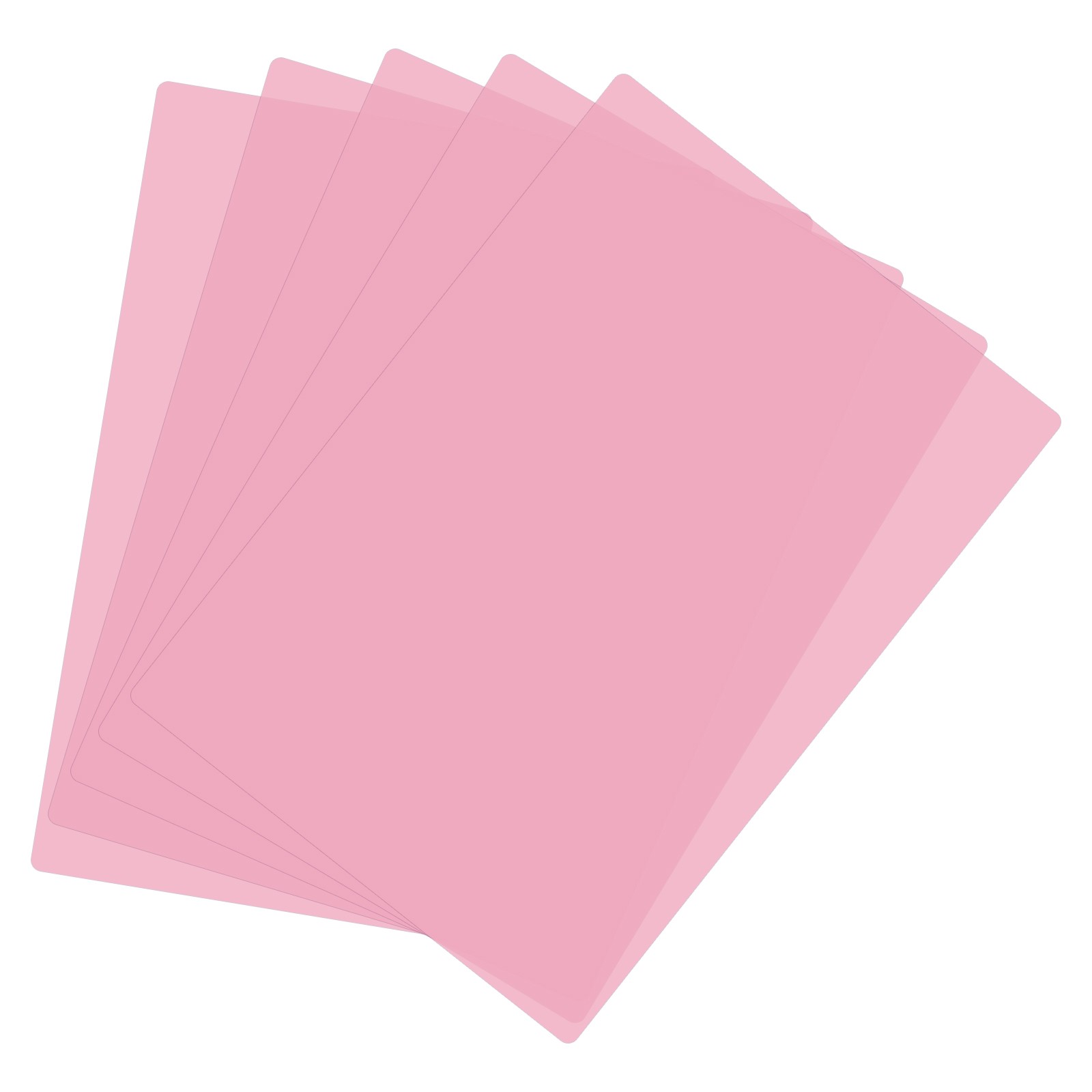 A4 Size Guided Reading Sheet, 5pcs Correction Lighting Filter, Pink