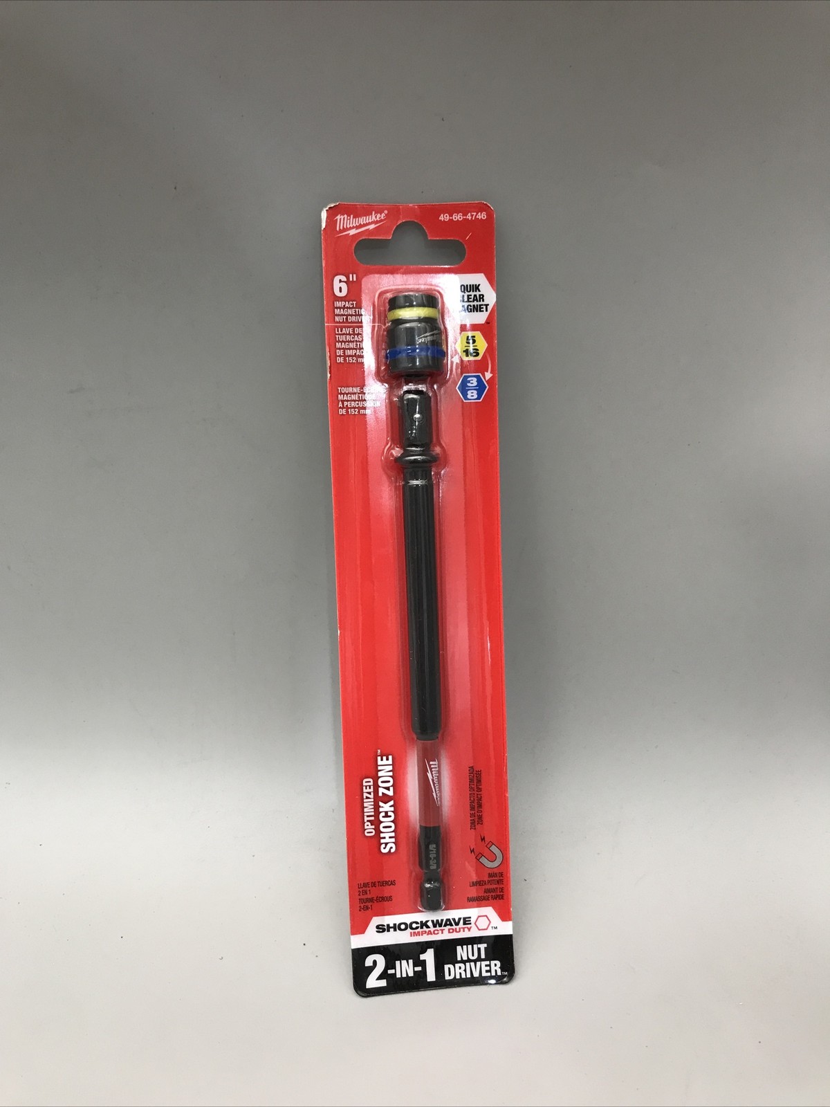 Milwaukee 49-66-4746 SHOCKWAVE Impact Duty 5/16” & 3/8” x 6” Magnet Nut Driver