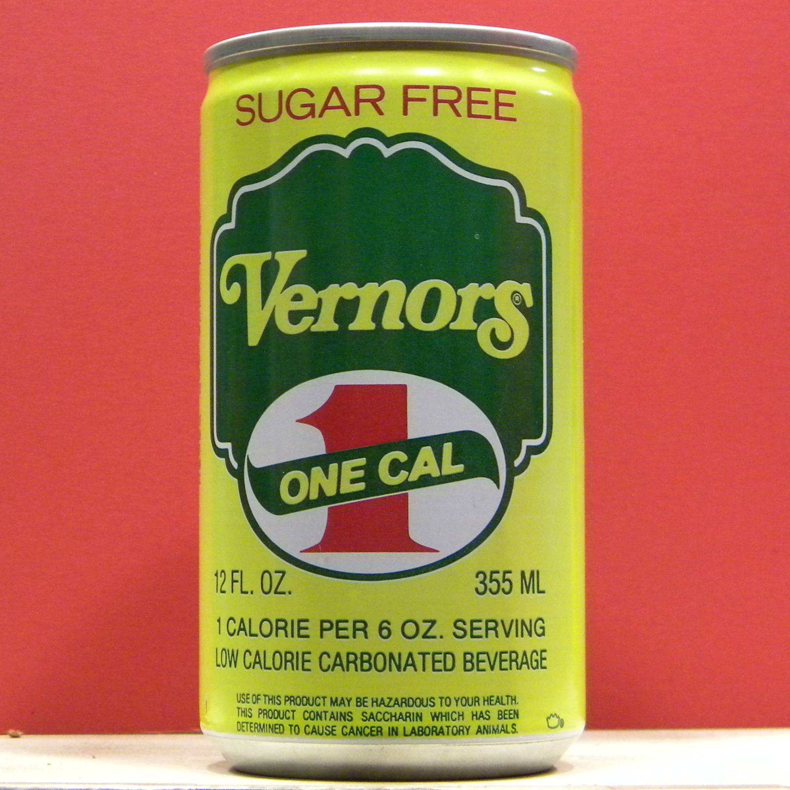 Vernors One Cal Soda Pull Tab 12 oz Can Vernors Inc Detroit Michigan S284 B/O 1+