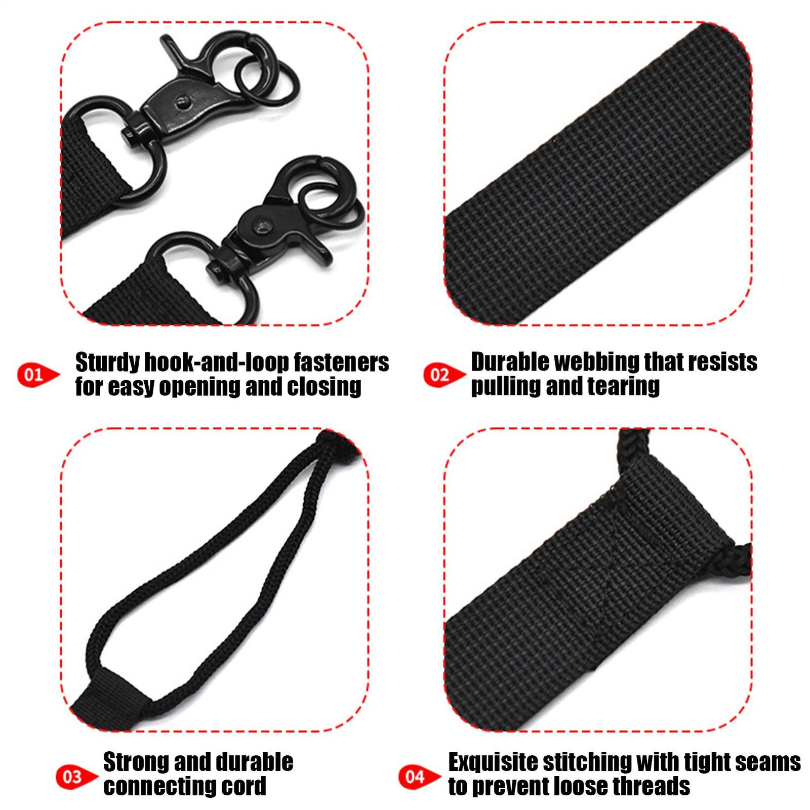 Snowboard Short Strap 2-Pieces Ski Safety Cord Replacement