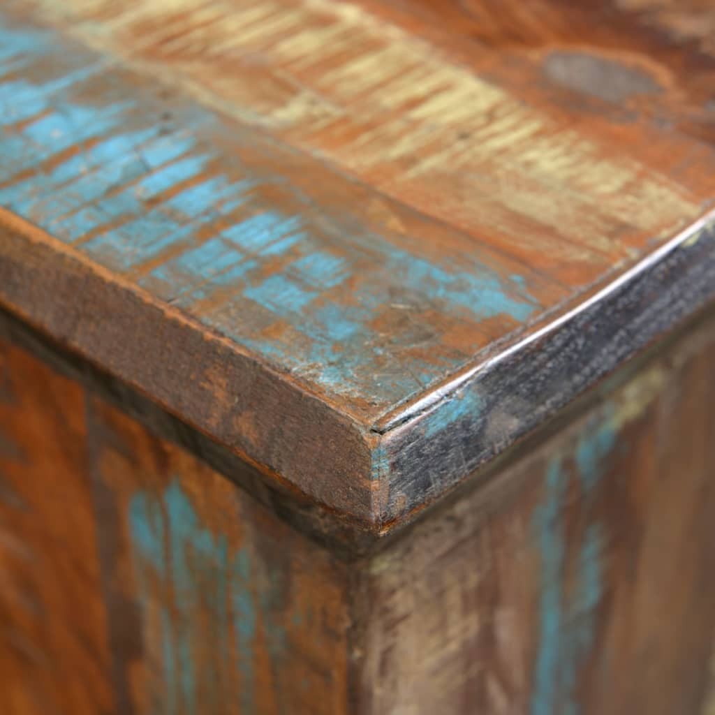 Stool Ottoman Foot Rest Foot Stool Side Table Solid Reclaimed Wood vidaXL