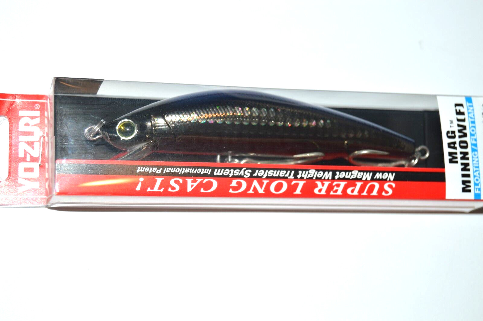 yo zuri mag minnow 105f floating 4 1/8" 5/8oz r1139-hglb ghost black