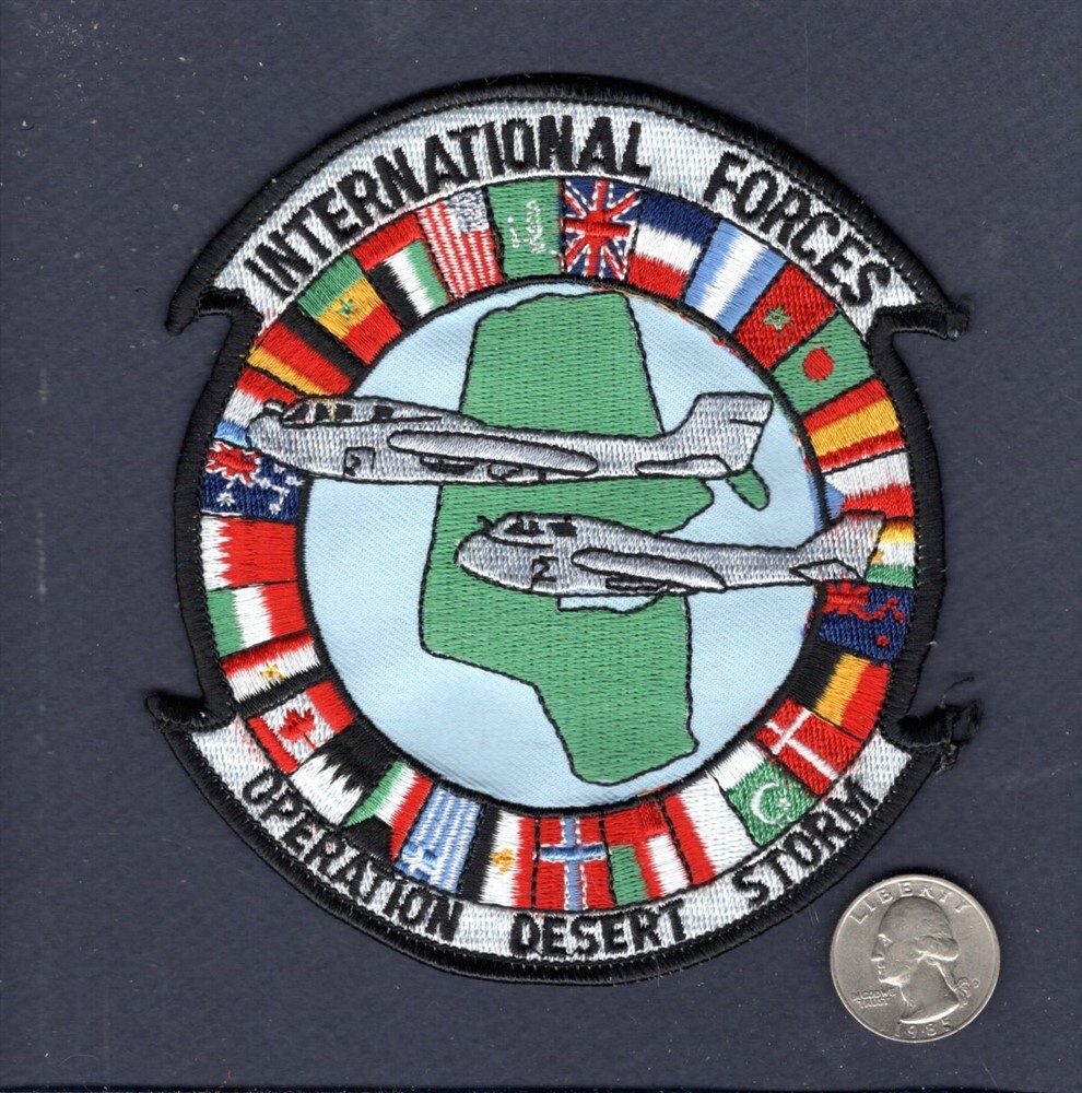 International Forces Operation Desert Storm Europe USAF NAVY  Squadron Patch