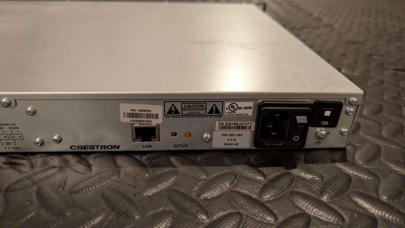 CRESTRON AMP-4600 4-Channel Rack Mount Power Amplifier