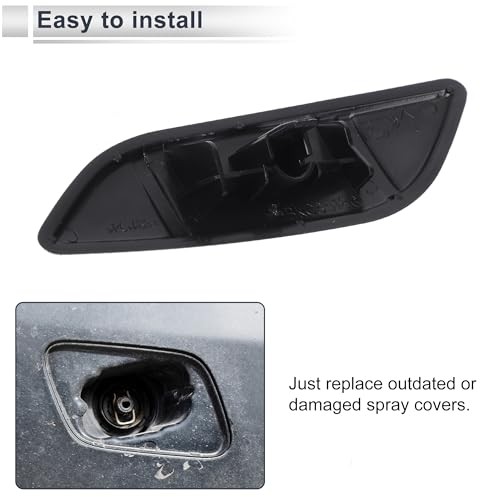 Front Bumper Headlight Washer Nozzle Cover Cap for Mazda 3 M3 Right Side White