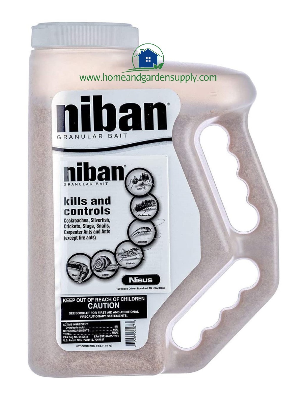 Niban Granular Insect Bait For Crawling Insects 4 lb Jug by Nisus Corporation