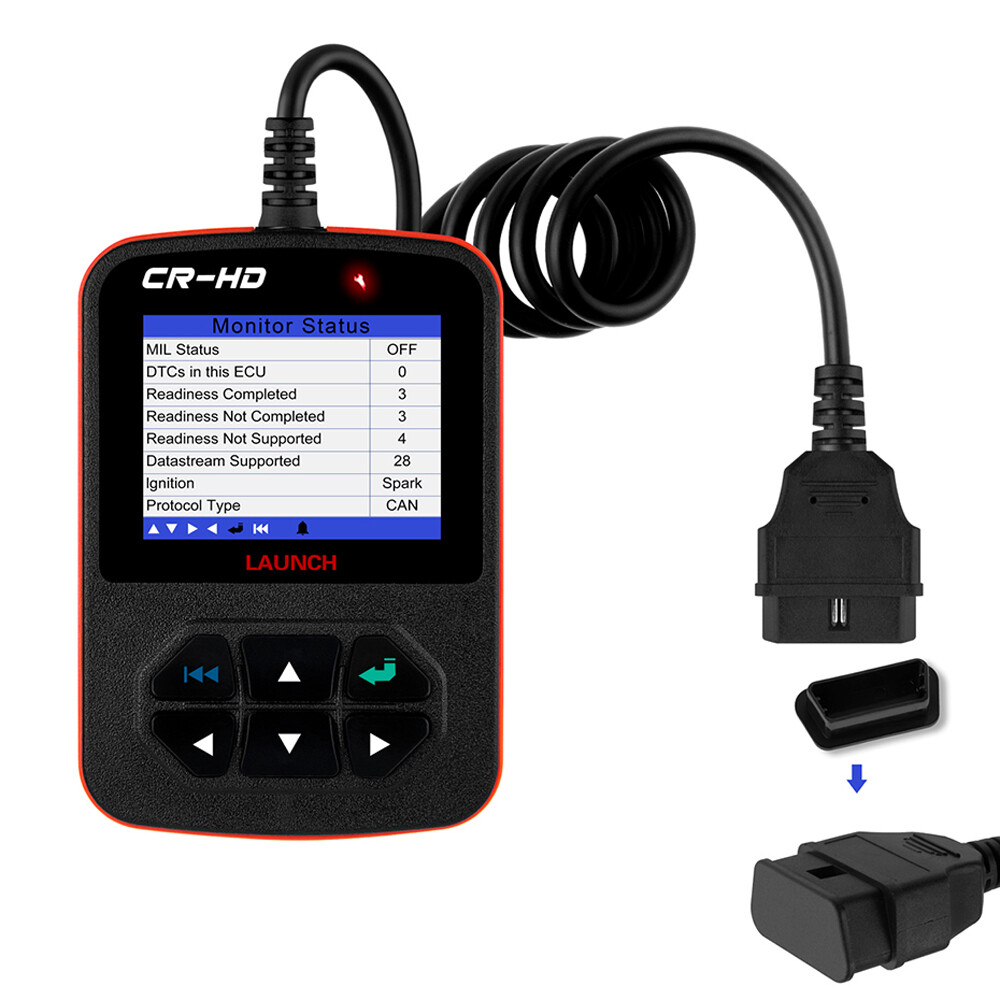 LAUNCH SCANNER CR-HD HEAVY DUTY TRUCK DIAGNOSTIC TOOL OBD2 CODE READER 6&9PIN