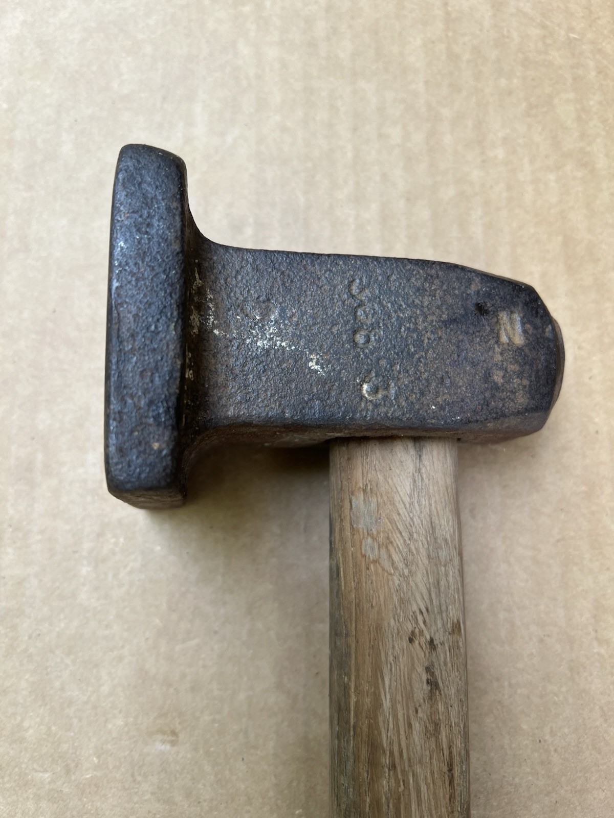 🇺🇸Vintage Devil-Tool Flatter Blacksmith Hammer 4+ Lbs. 3”x 3” Square Face🇺🇸