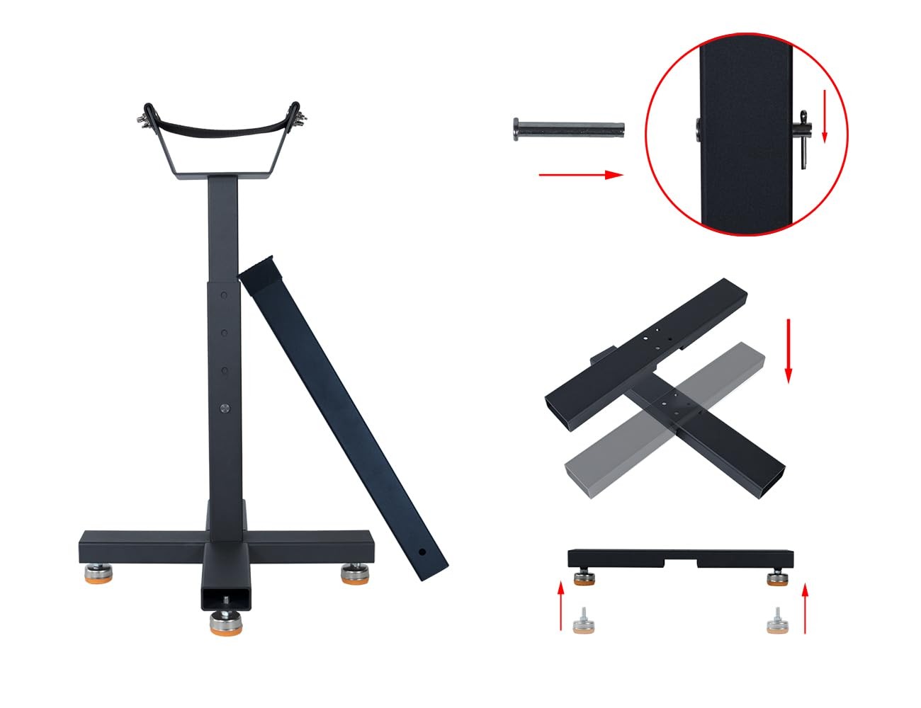 Blacksmith Farrier Horse Hoof Stand Metal Hoof Stand with Adjustable Height H...