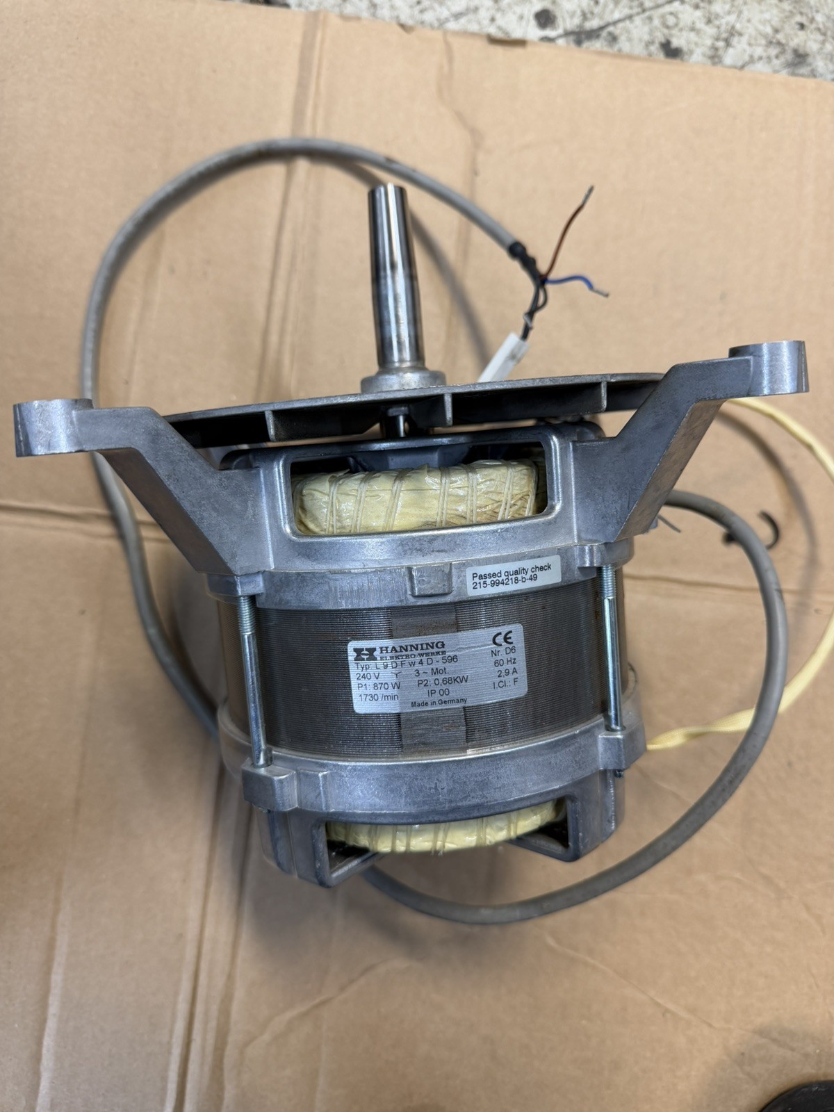 Rational 3100.1084 FAN MOTOR . Used. Tested.