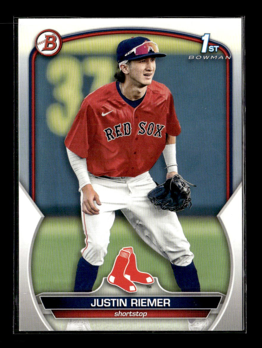 2023 Bowman Draft Paper Justin Riemer Boston Red Sox 1st #BD-182 5 Card Lot