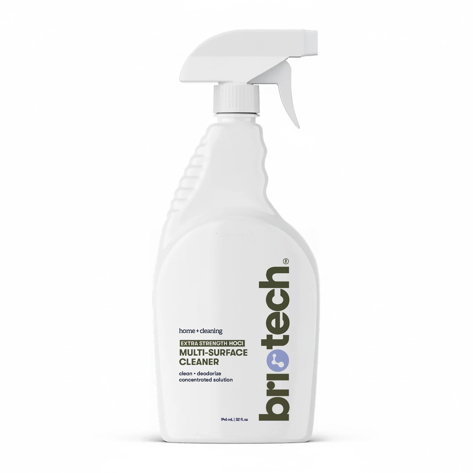 BRIOTECH Extra Strength HOCl Cleaner, 500 PPM 32 fl oz (Pack of 1), Clear