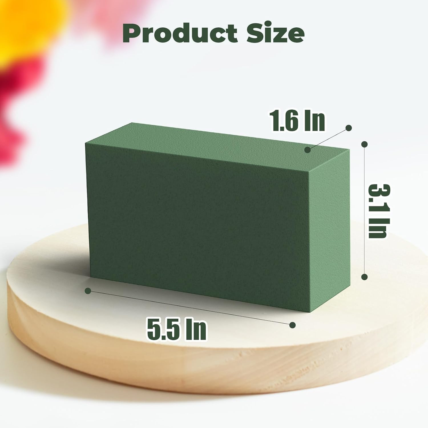 Upgraded 6 Pack Floral Flower Foam Blocks, Green Plant Foam for Flower Arrangeme