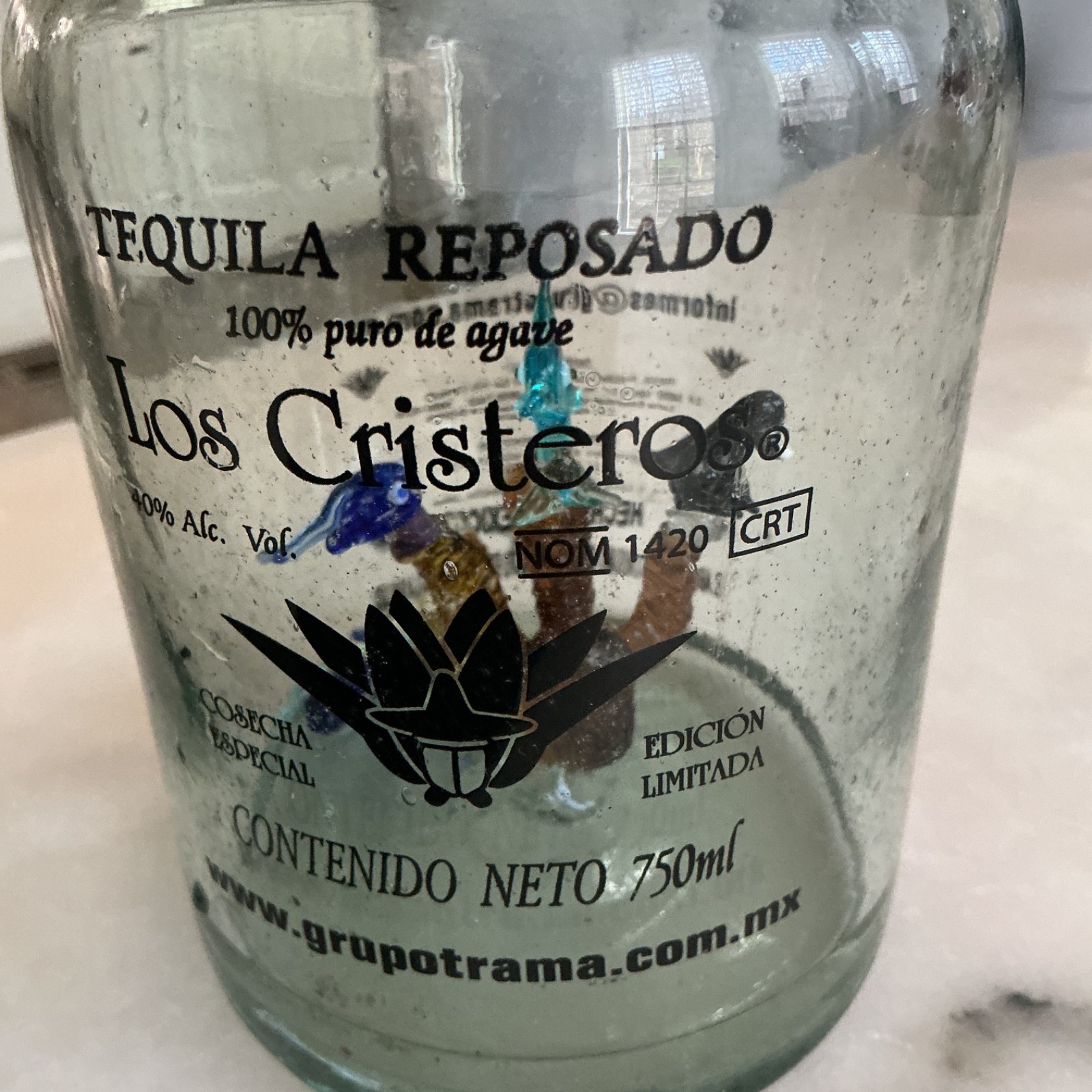 RARE Los Cristeros SEA ANIMALS tequila bottle empty