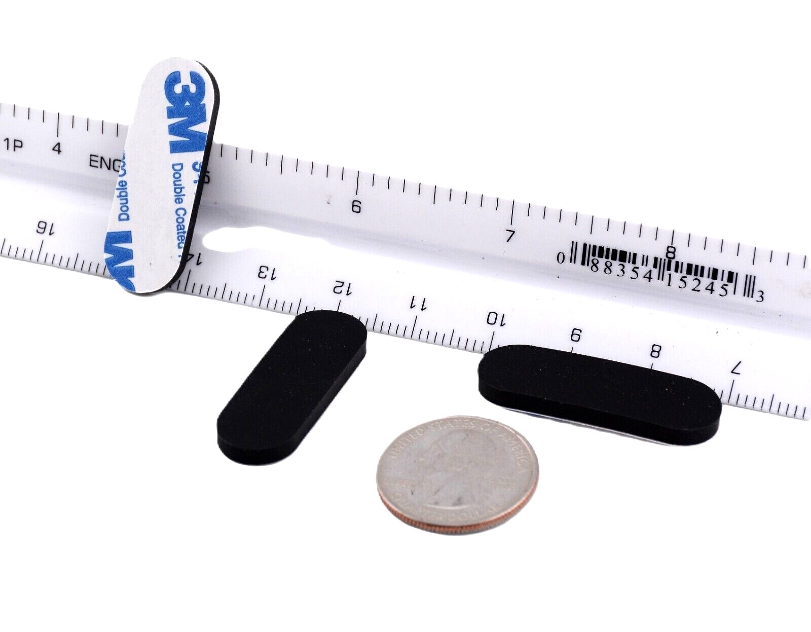 Peel & Stick Silicone Rubber Oval Feet 1/2" x 1-1/2" ATX Computer Repair Pads