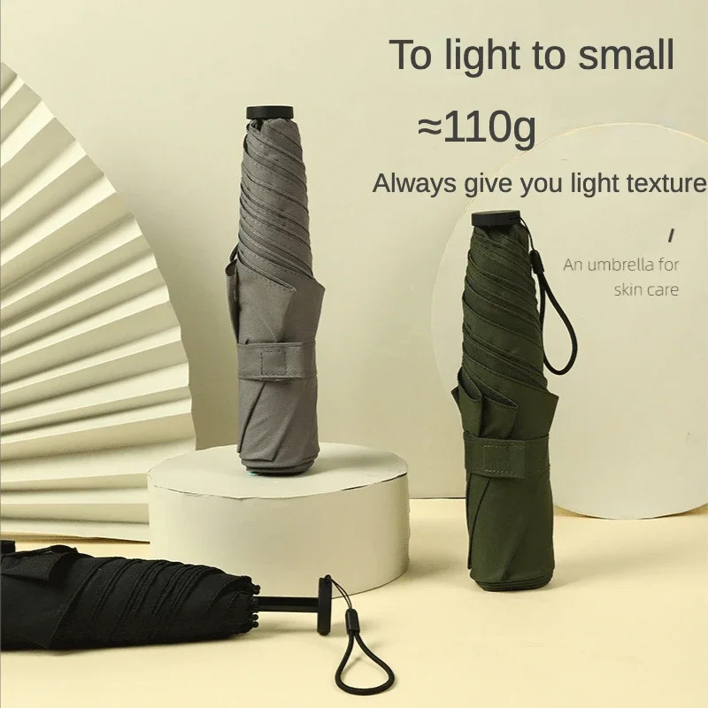 Folding Mini Umbrella Ultralight Compact UV Protection Sun Rain Travel Umbrellas