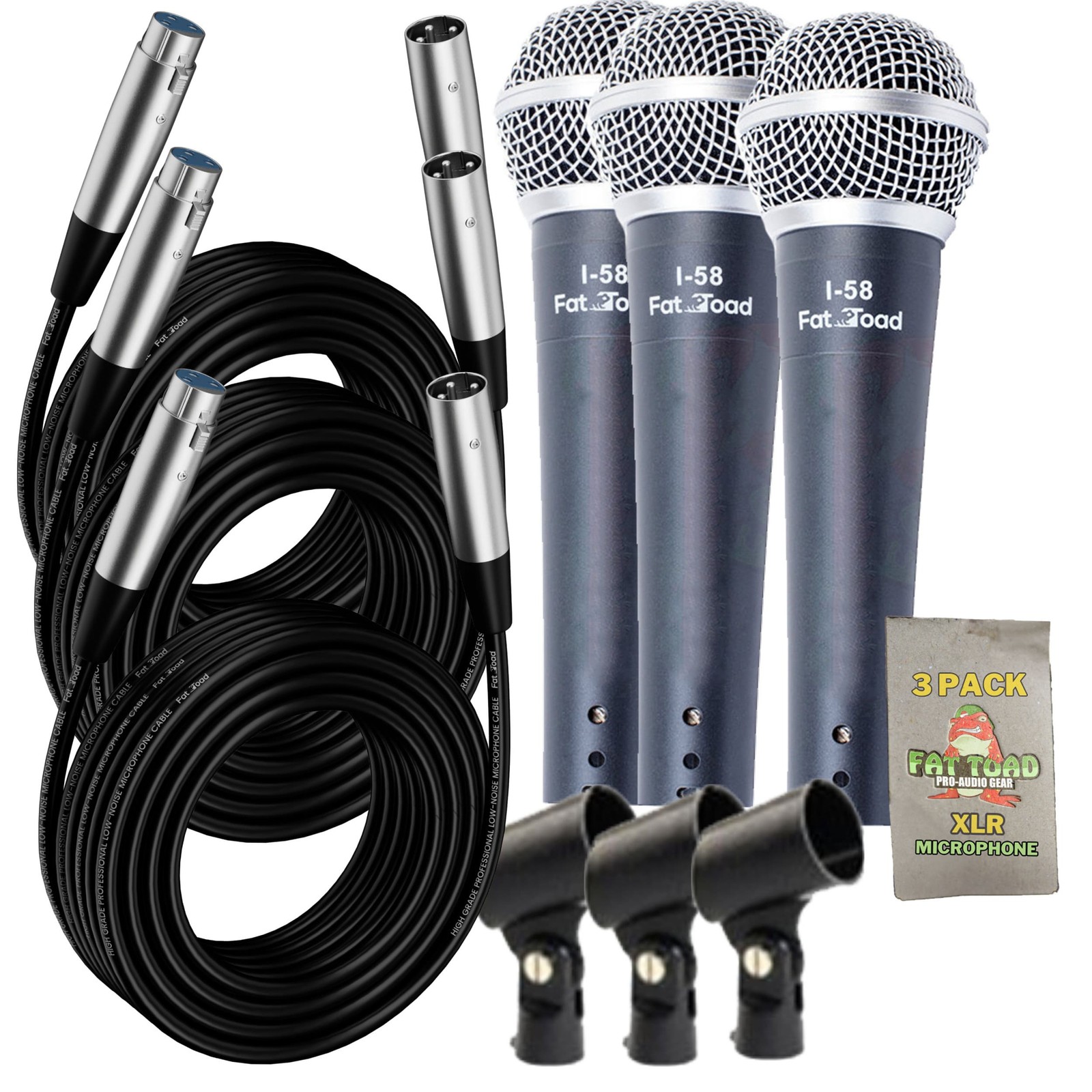Instrument Vocal Microphones - Wired Singing Handheld Recording Studio Mic PACK