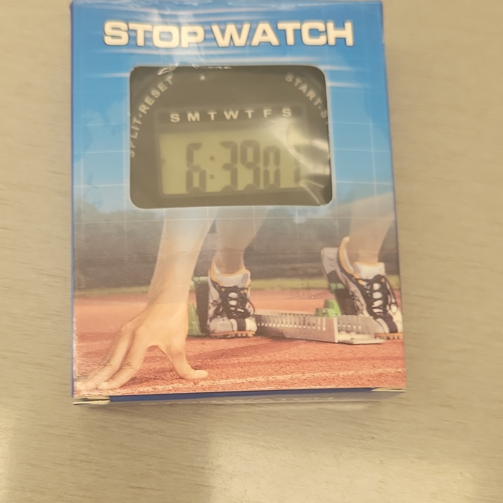 Blue Digital Stopwatch Timer Clock Sport Stopwatches