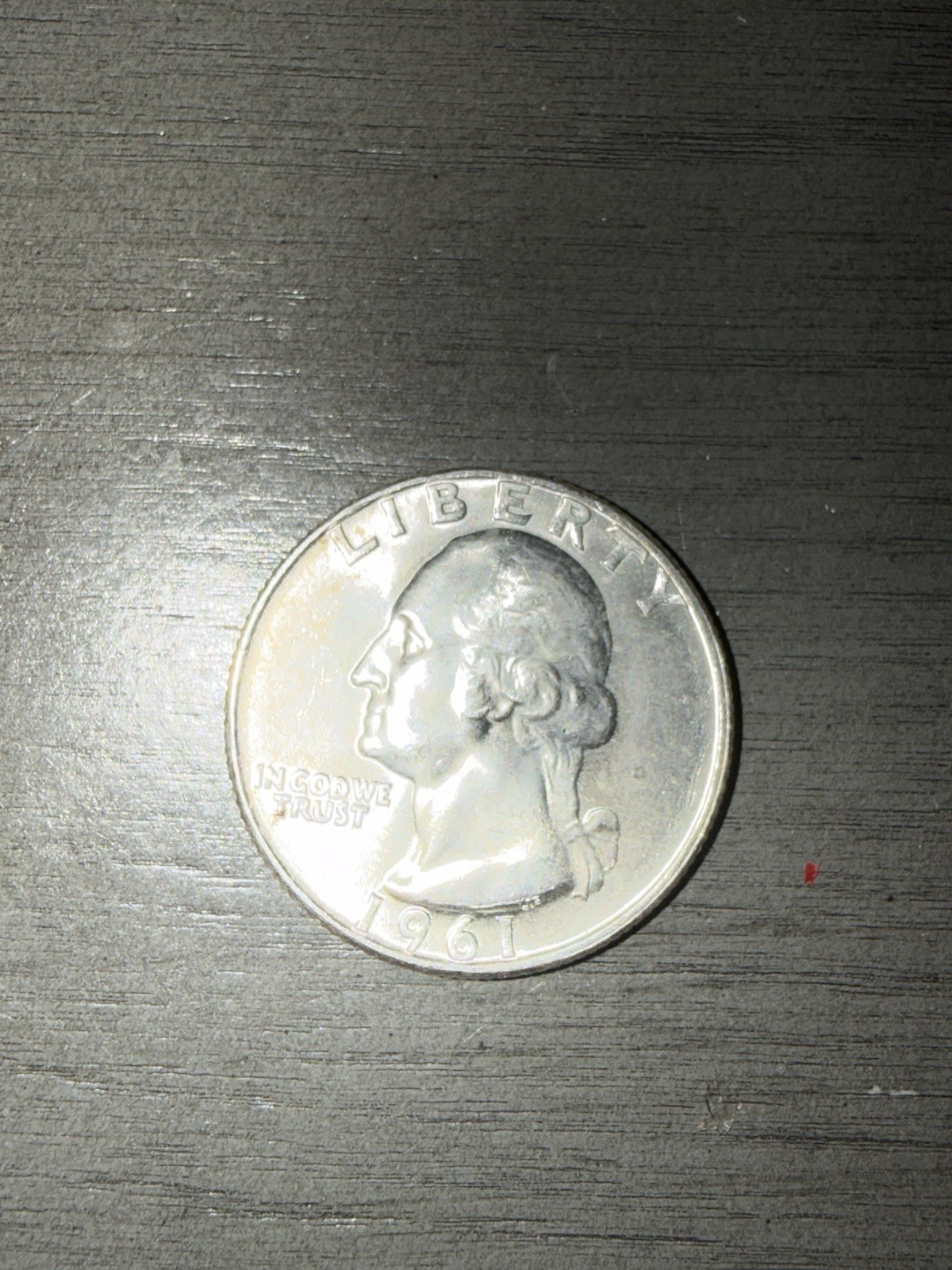 1961 Washington Quarter Silver 25C Coin Uncirculated Uncertified
