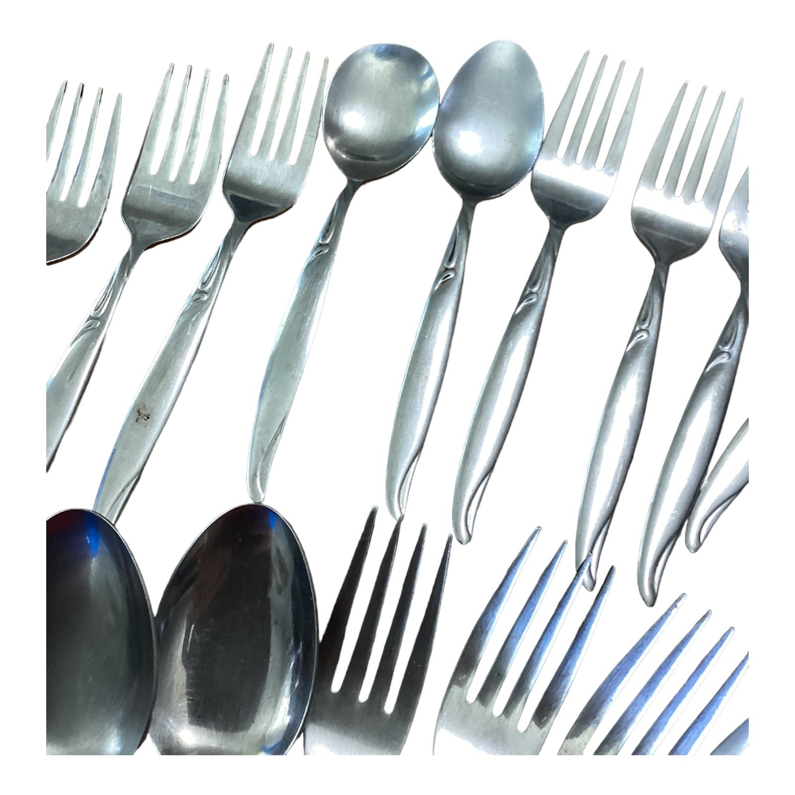 Vintage Flatware Utensils Seneca Stainless Present Hong Kong 27 Pc