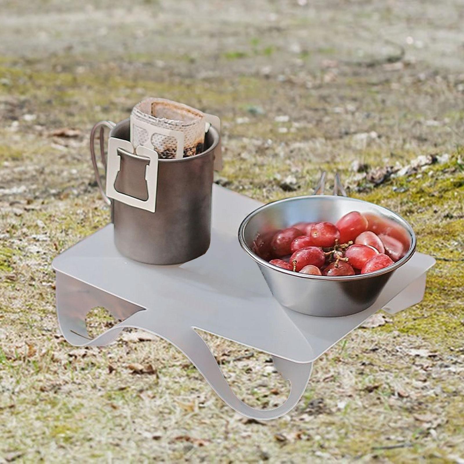 Folding Table Practical Heat Resistant Small Dining Table for Camp Patio BBQ
