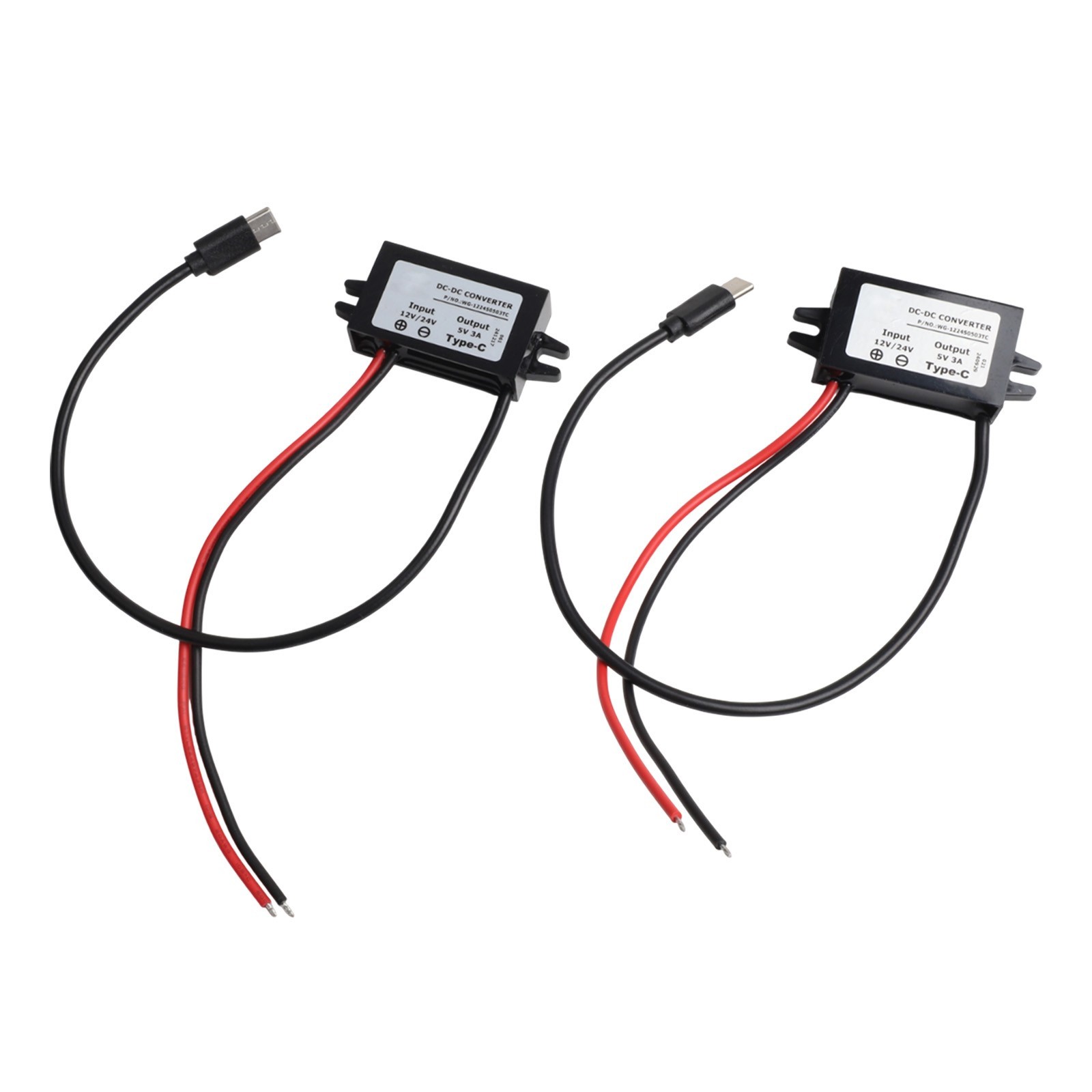 2 PCS Waterproof USB C DCDC Power Adapter for Converting DC Voltage to USB