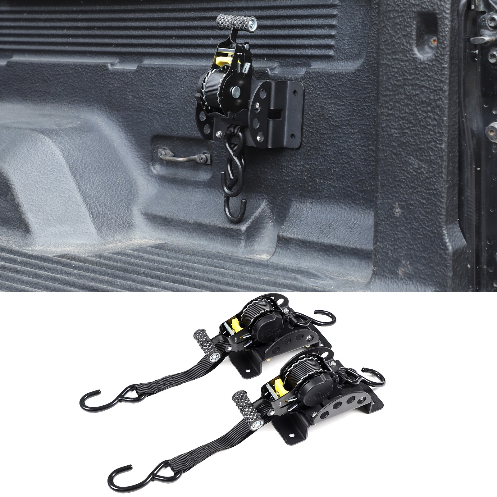 Retractable Ratchet Straps Tie Down Straps 2PCS Fits For Ford Ranger 2012-2021