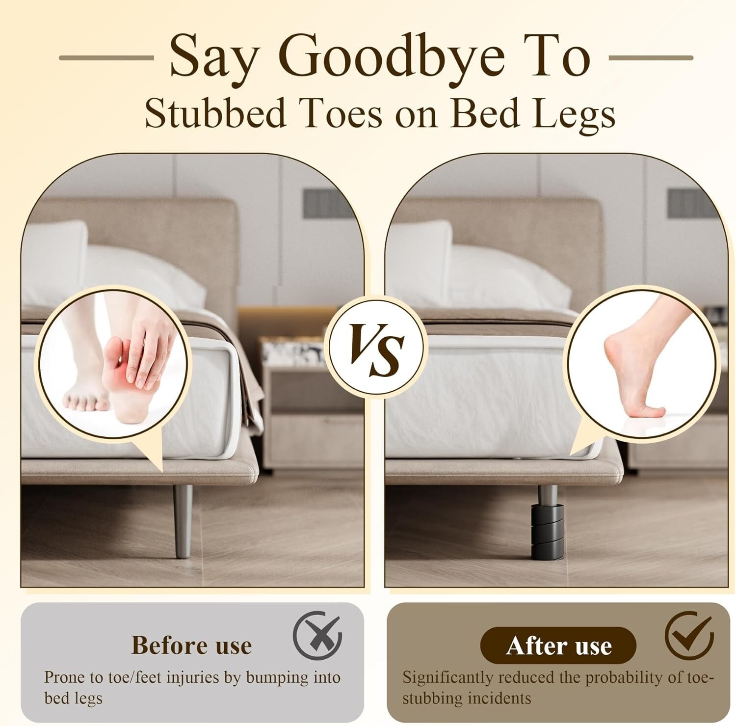 Bed Frame Leg Cover Reusable Bed Frame Toe Protectors Bed Frame Feet Protector