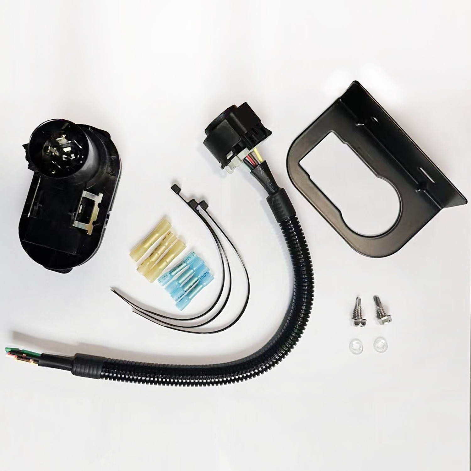 7Way Trailer Tow Hitch Wiring Plug Receptacle Connector Harness Installation Kit