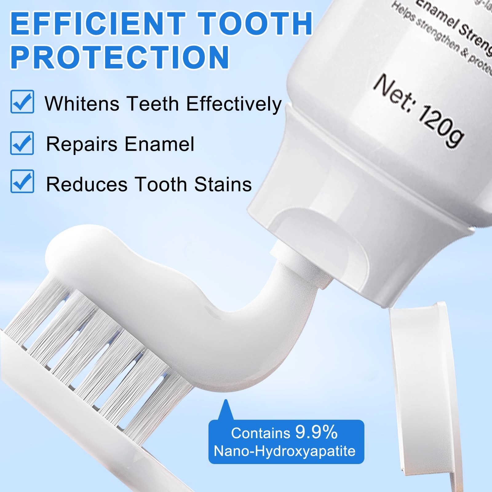 9.9% Hydroxyapatite Toothpaste Nano Hydroxyapatite Toothpaste Protects Enamel...