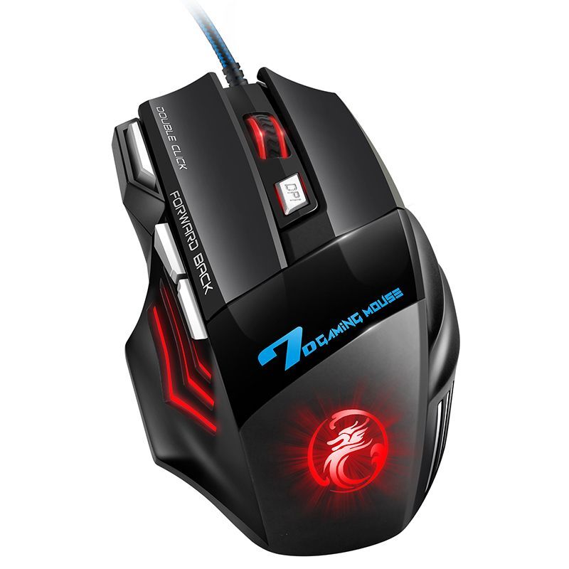 Computer Mouse Gamer Gaming Mouse USB Wired Game Mause 5500 DPI Silent Mice