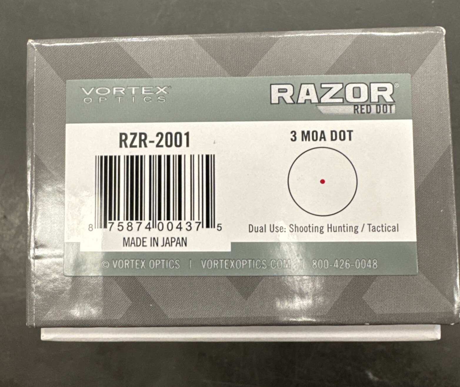 Vortex Razor Red Dot 3 MOA Dot RZR-2001