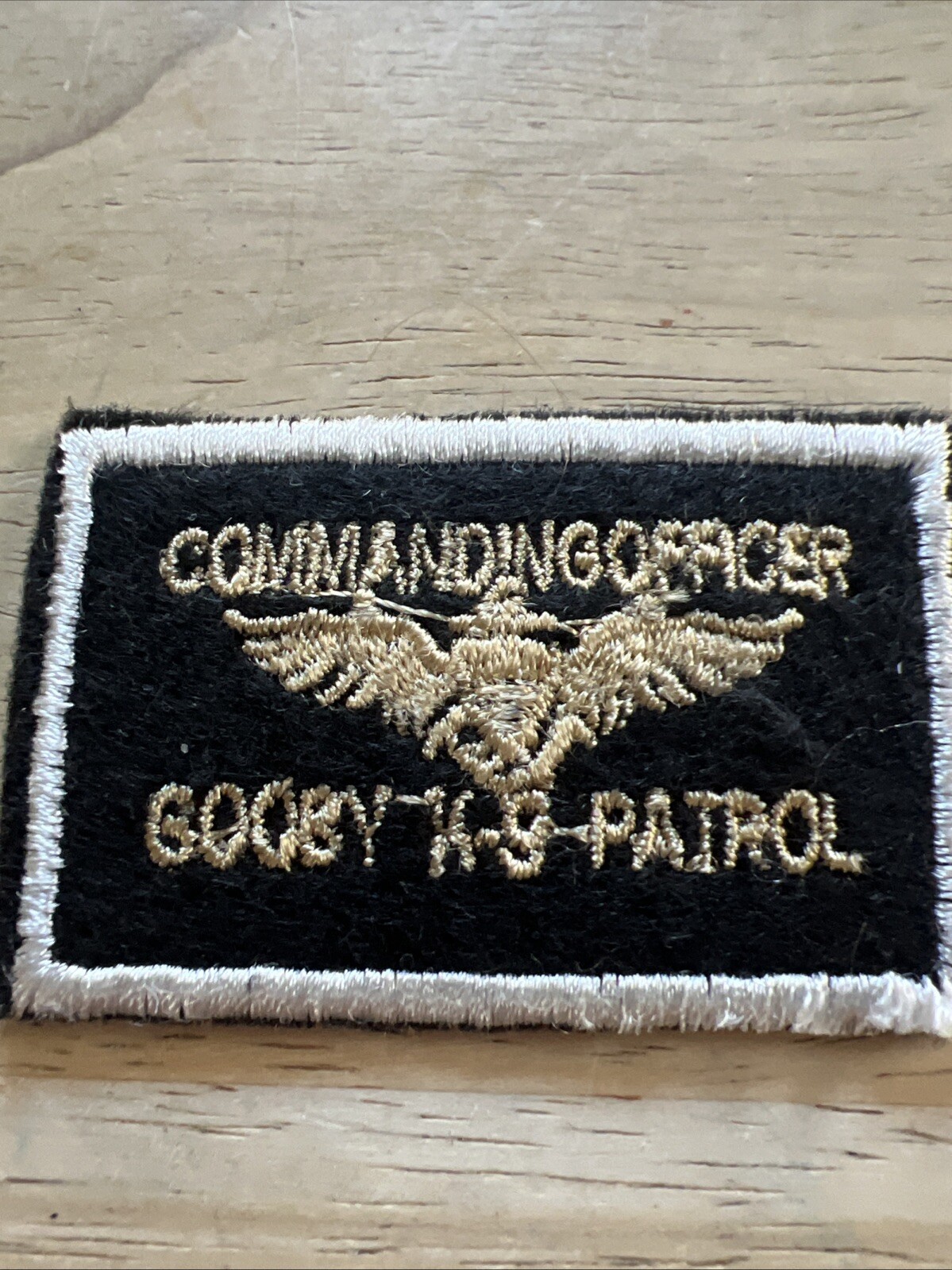 Vintage commanding officer gooby K-9 patrol patch