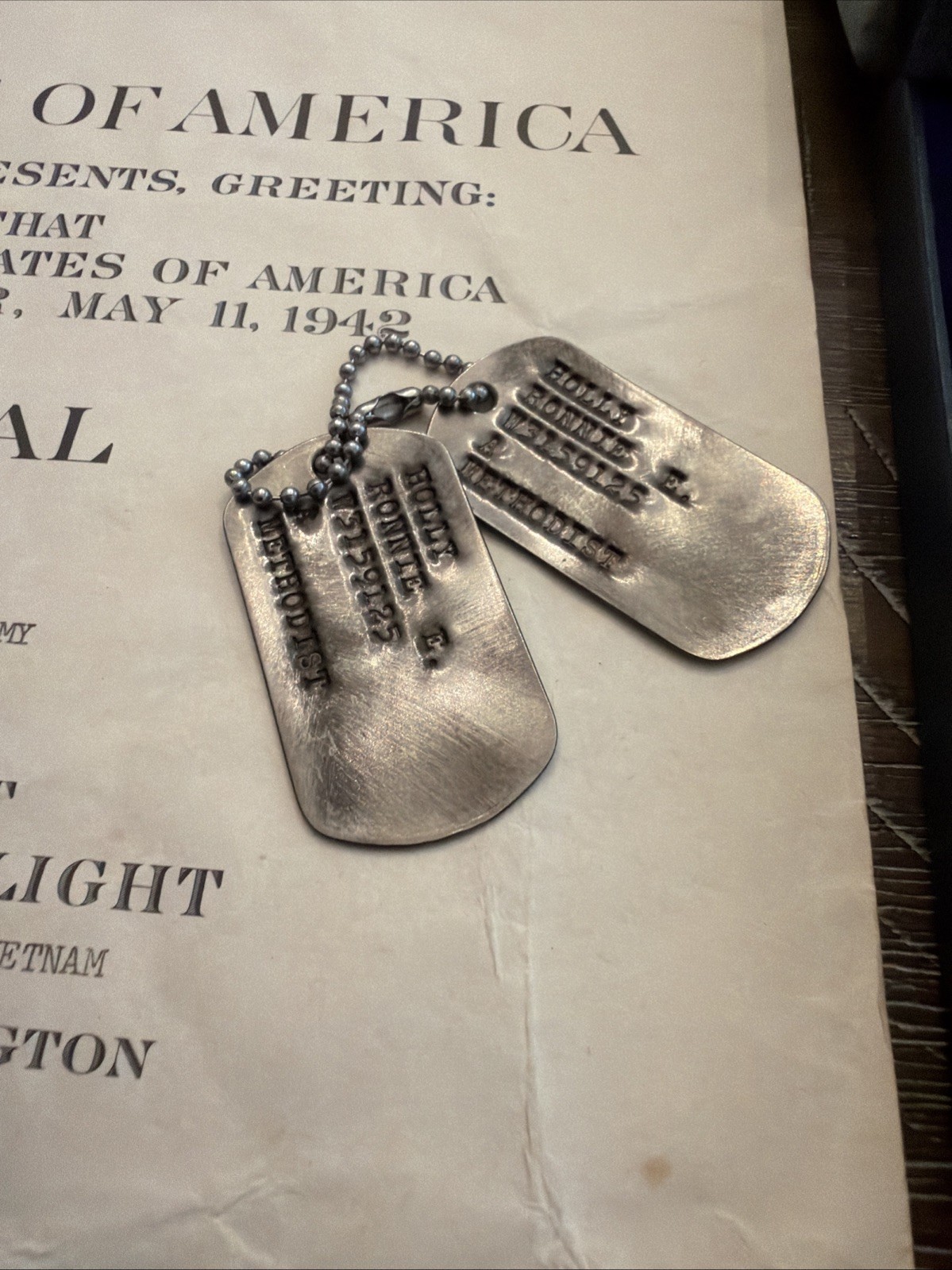 VIETNAM -U.S. AIR MEDAL, 67 DATED Box, Dog Tags, Citation 1st Airmobile