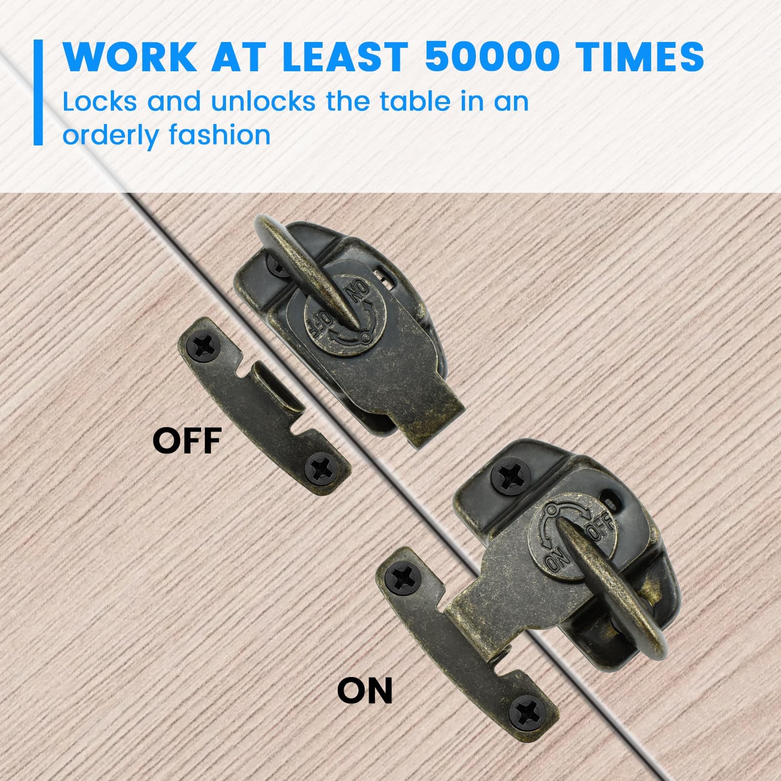 SDTC Tech 2 Pack Dining Table Locks Heavy Duty Dining Training Table Latches ...