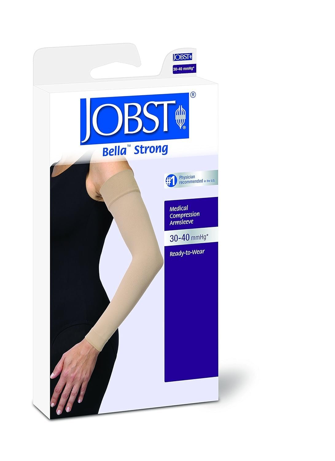 BSN Medical 102408 JOBST Armsleeve, 30-40 mmHg, Long, Size 8, Black