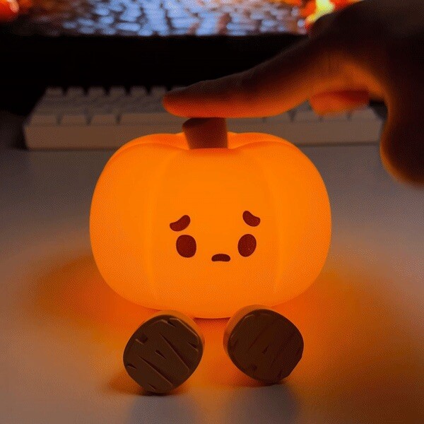 USB Rechargeable Pumpkin LED Night Light with Timer