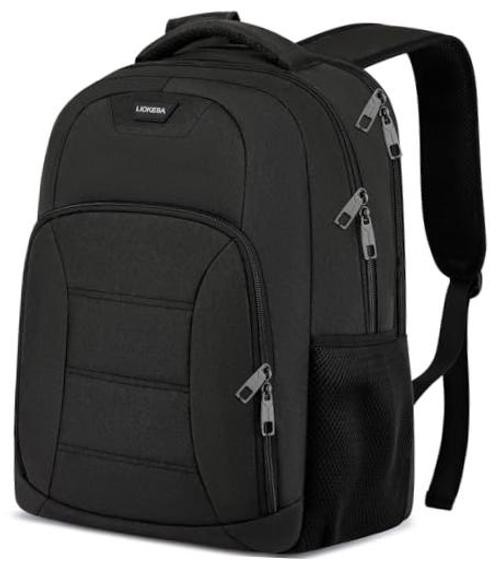 Laptop Backpack for Men, School Backpacks for Teen Boys, 15.6 Inch Black