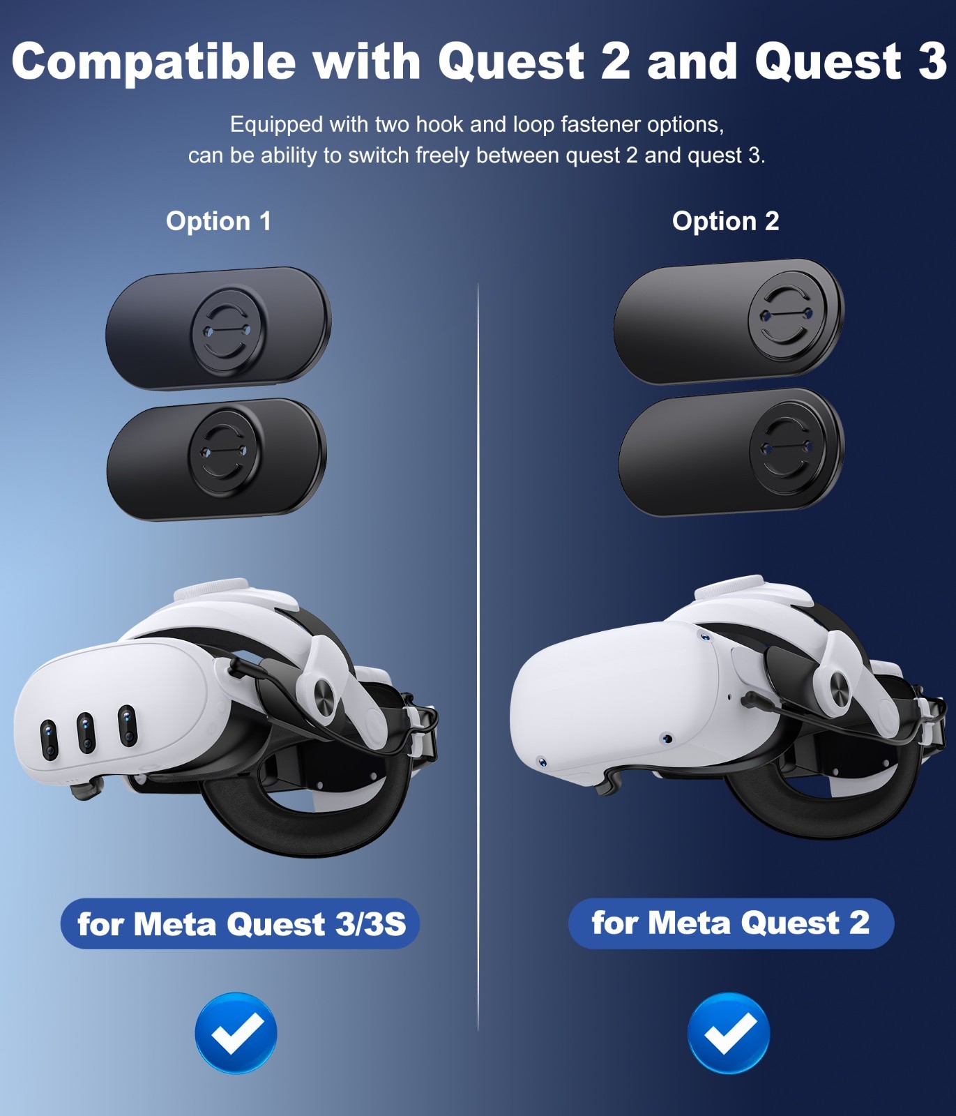 Head Strap for Meta Quest 2/Quest 3/3s with 7500mAh Battery VR Headset Elite
