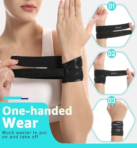 Wrist Brace Wrist Wrap for TFCC Tears, Ultra-thin Compression Black, 1 Pack