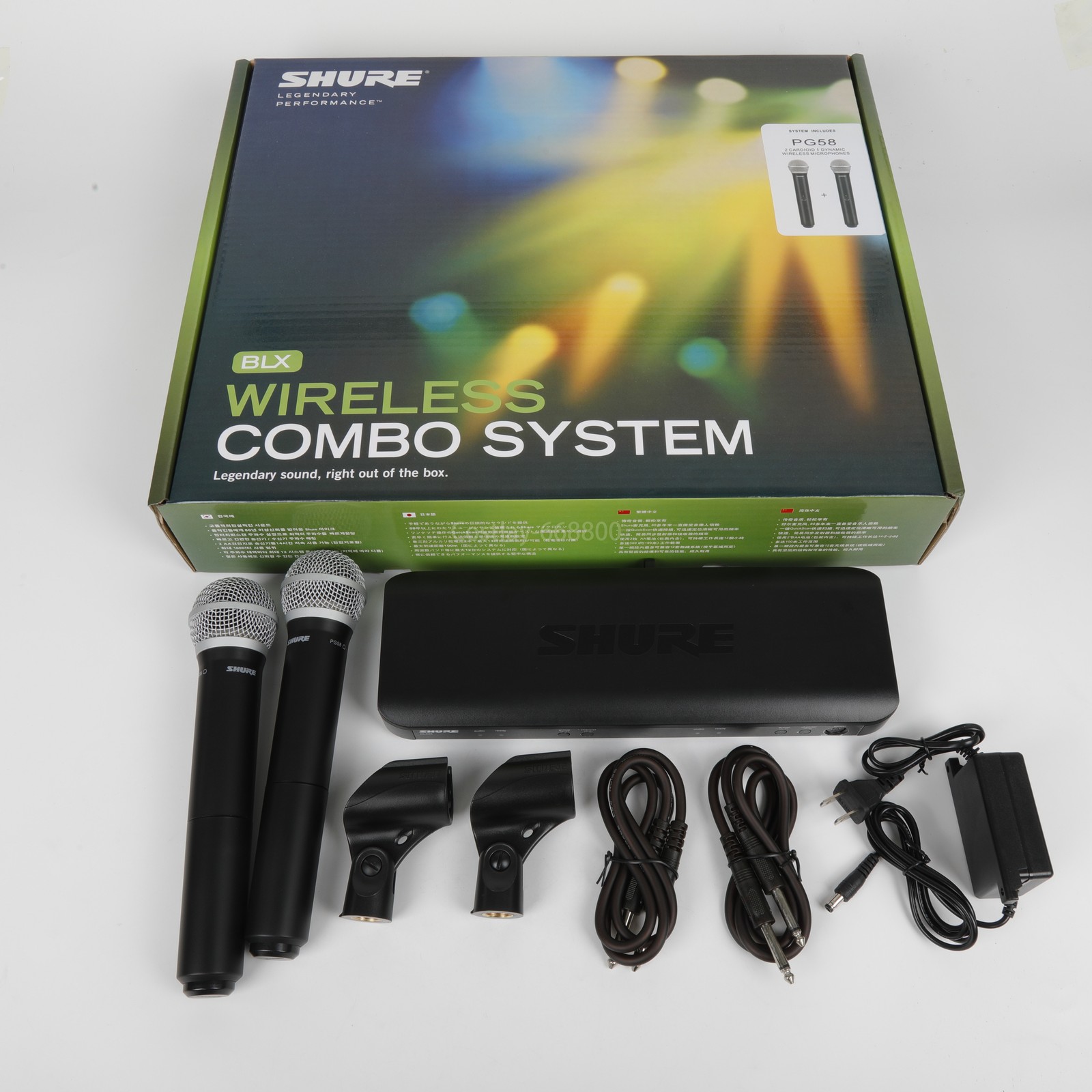 NEW Shure BLX288/PG58 With 2 Microphone Handheld Wireless Microphone System Come