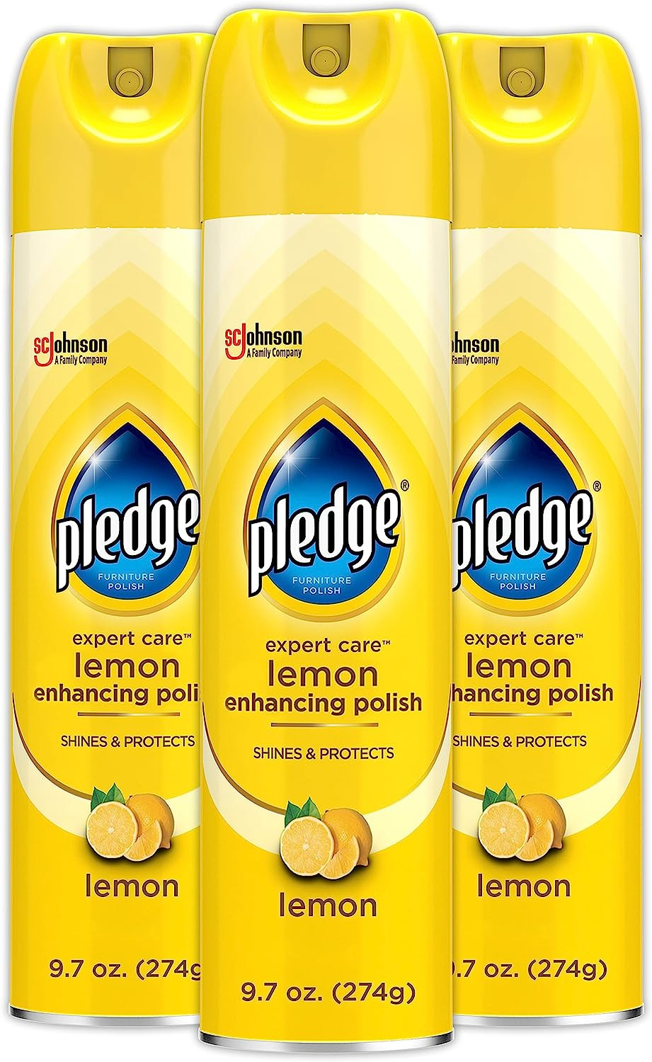 Enhancing Polish, Furniture & Wood Spray, Lemon Scent, 9.7Oz (Pack of 3)