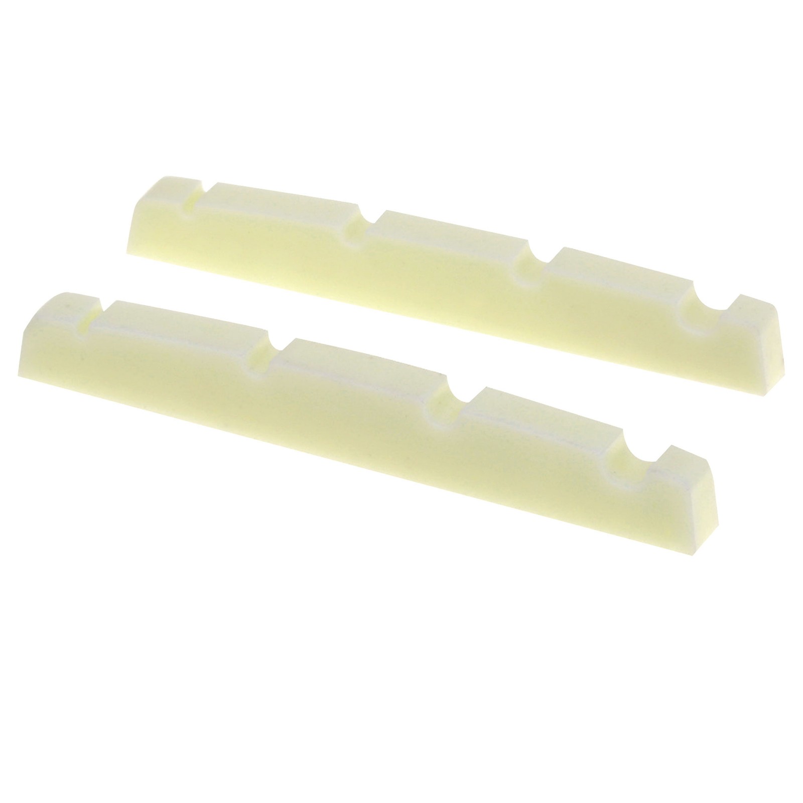 Musiclily Pro 2Pcs Ivory Slotted 42.3mm Flat Nuts For 4 String Precision Bass PB